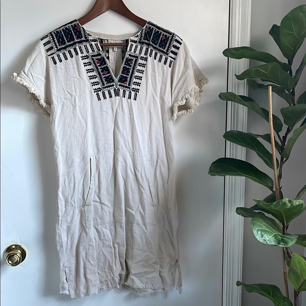 Embroidered Cream Madewell Dress